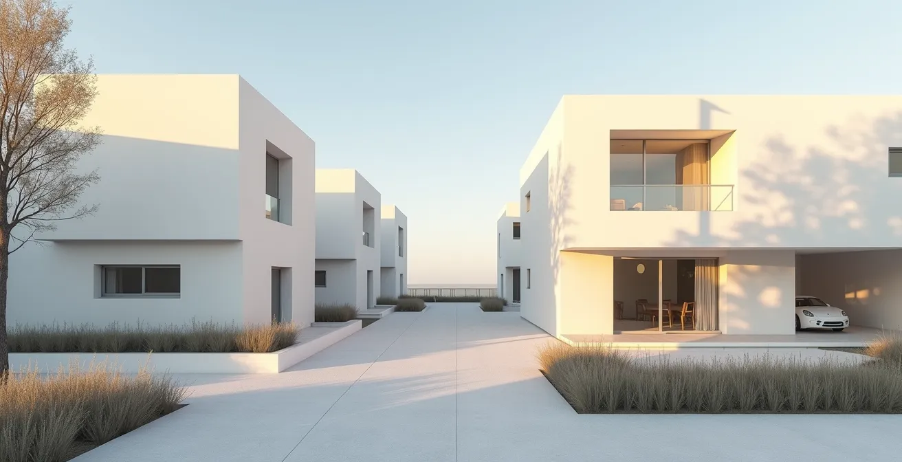 Bauhaus Meisterhäuser in Dessau mit charakteristischer moderner Architektur