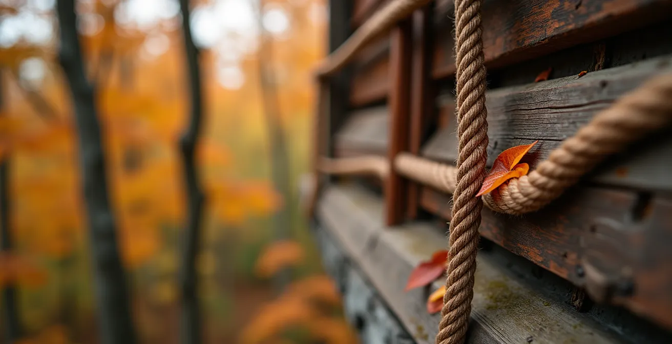 Luxuriöses Baumhaus-Hotel im herbstlichen deutschen Wald