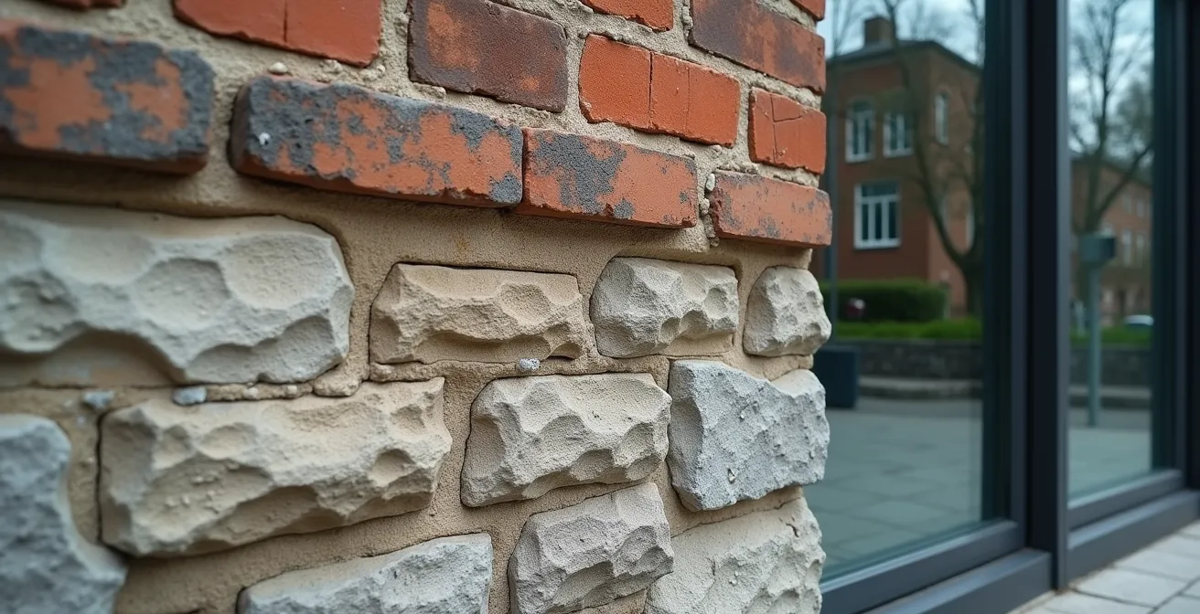 Symbolische Darstellung der deutschen Geschichtsschichten durch architektonische Elemente