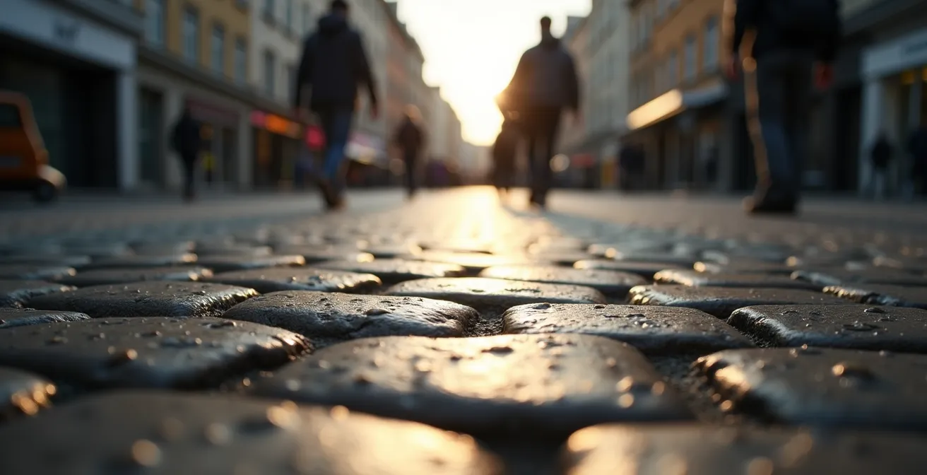 Verschiedene Stadtviertel Deutschlands im Tagesverlauf erkunden