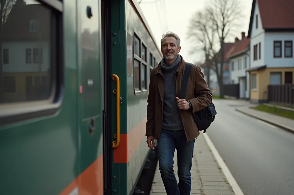 Reisender steigt aus S-Bahn in unbekanntem Wohnviertel aus und entdeckt lokales deutsches Leben