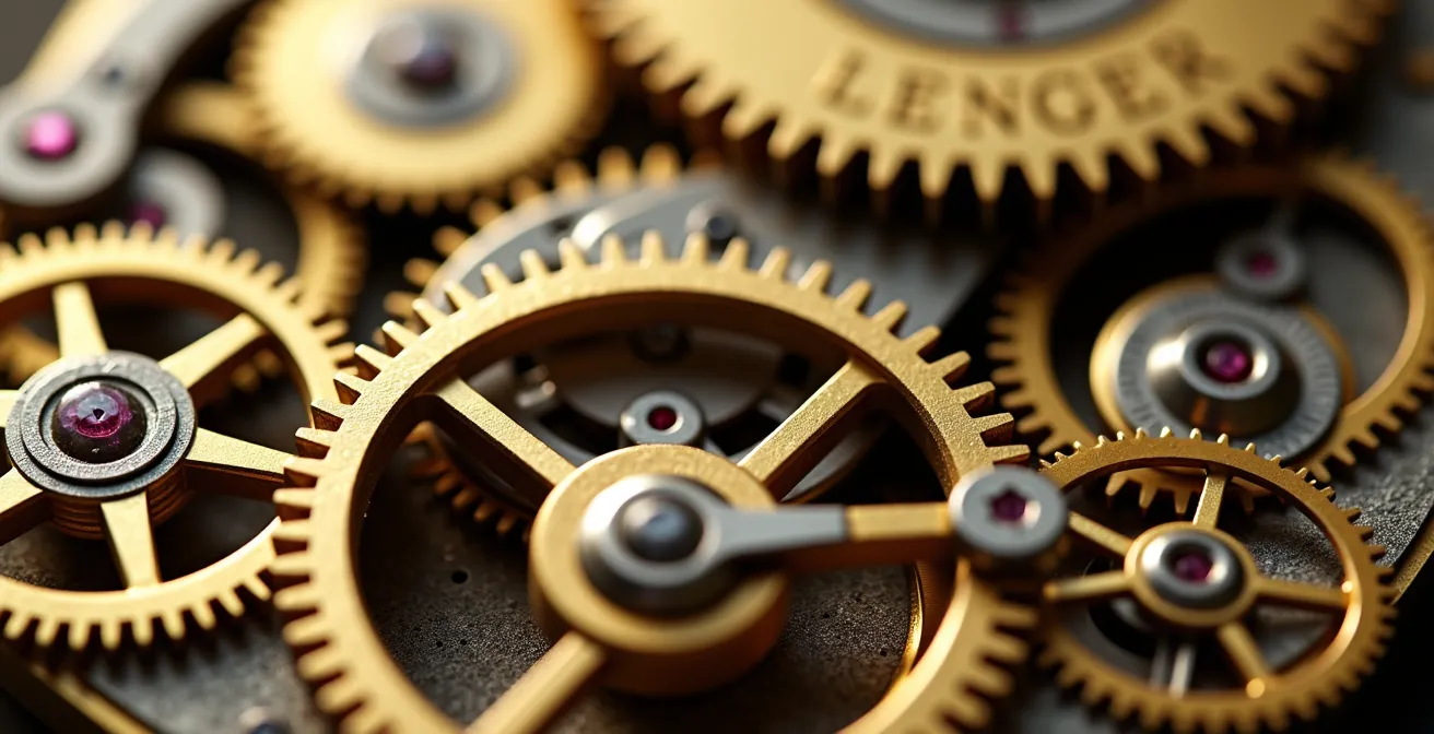 Makroaufnahme einer antiken mechanischen Uhr aus dem Deutschen Uhrenmuseum Schwarzwald