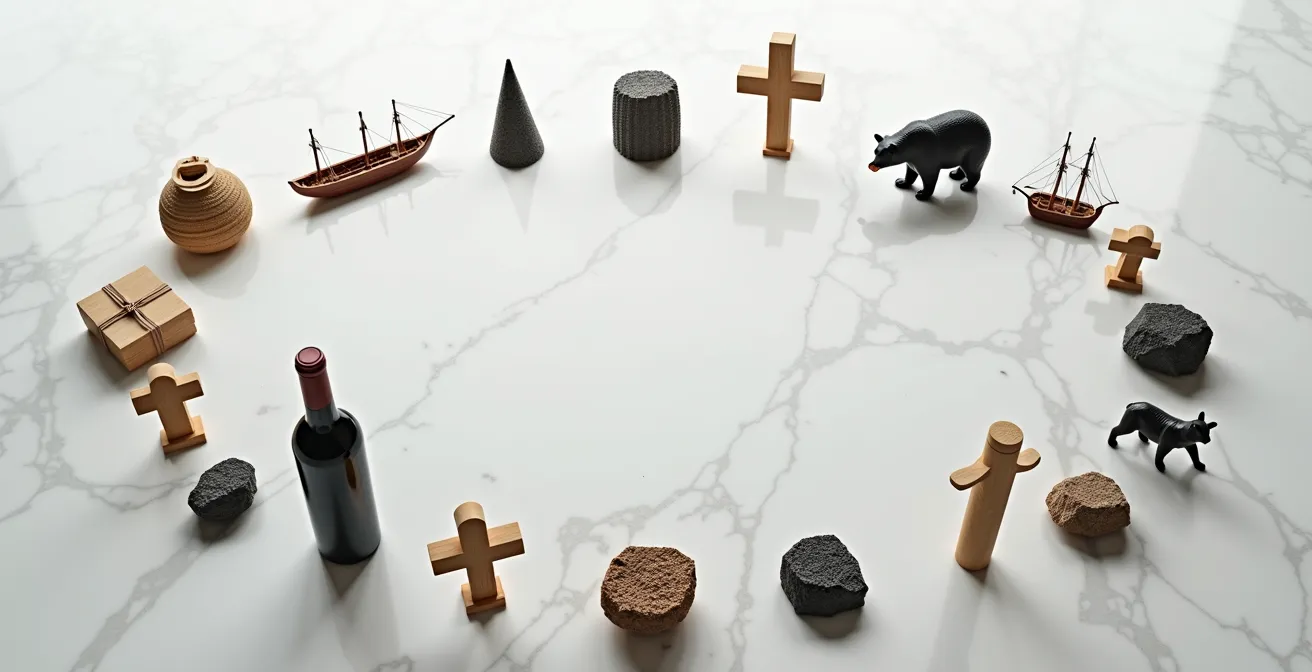 Visuelle Darstellung der föderalen Struktur Deutschlands mit symbolischen Elementen der unterschiedlichen Bundesländer