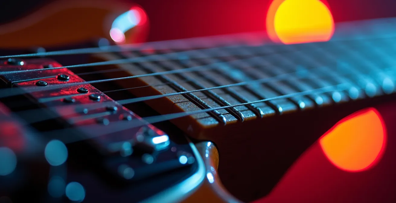 Nächtliche Musikszene auf der Hamburger Reeperbahn mit Clubs und Konzertbesuchern