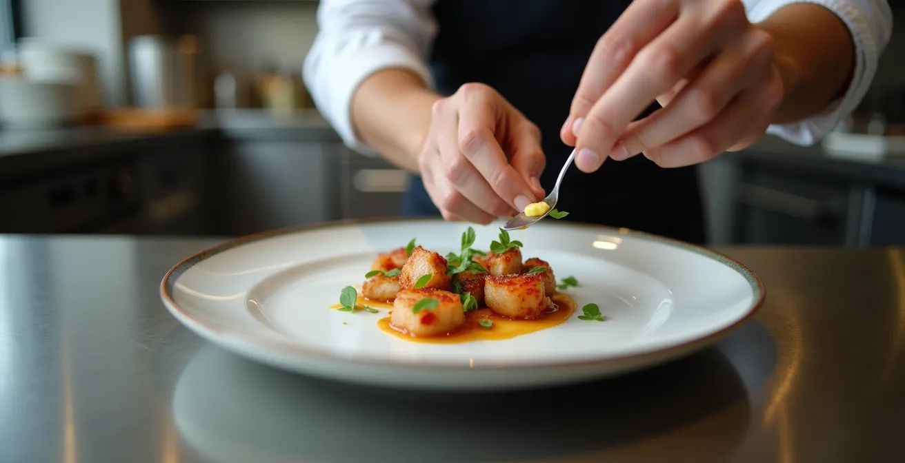 Moderne Interpretation traditioneller deutscher Küche in stilvollem Restaurant-Ambiente